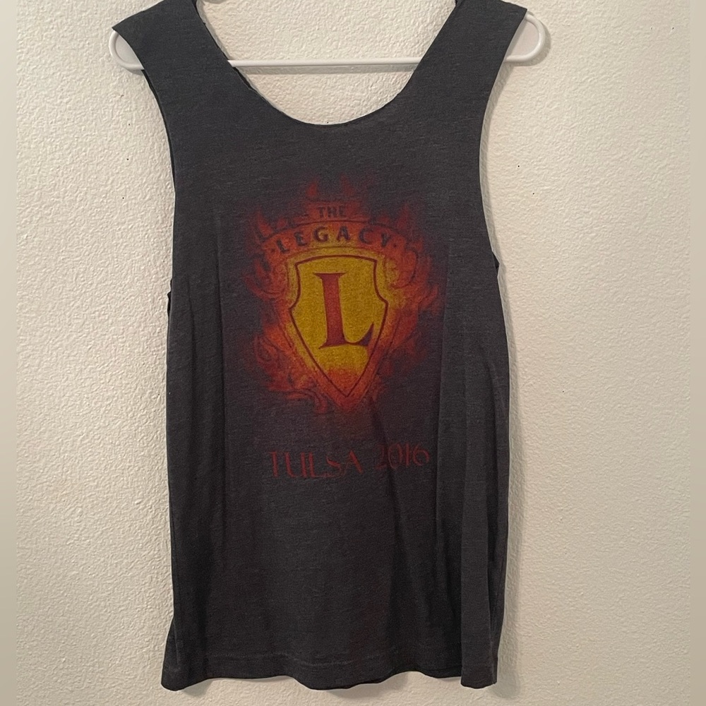 The legacy shirt made into a tank top